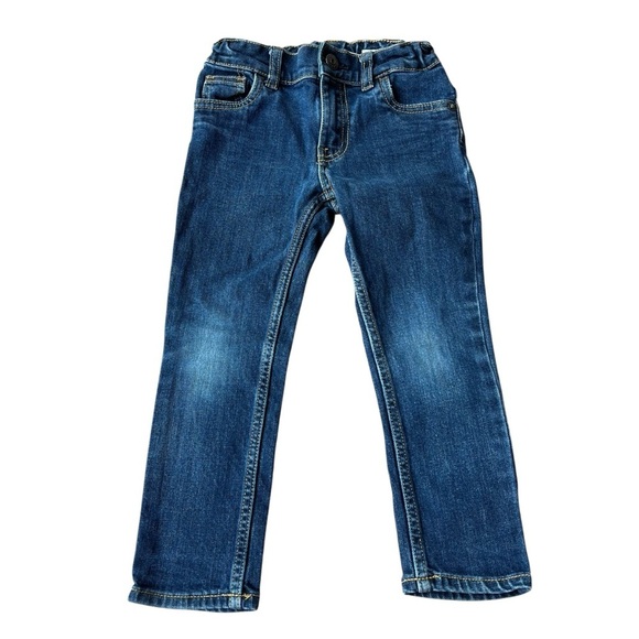 🌼 5/$25 OshKosh B’gosh Girls Skinny Jeans 4T Adjustable Waist Dark Wash Denim - Picture 1 of 8